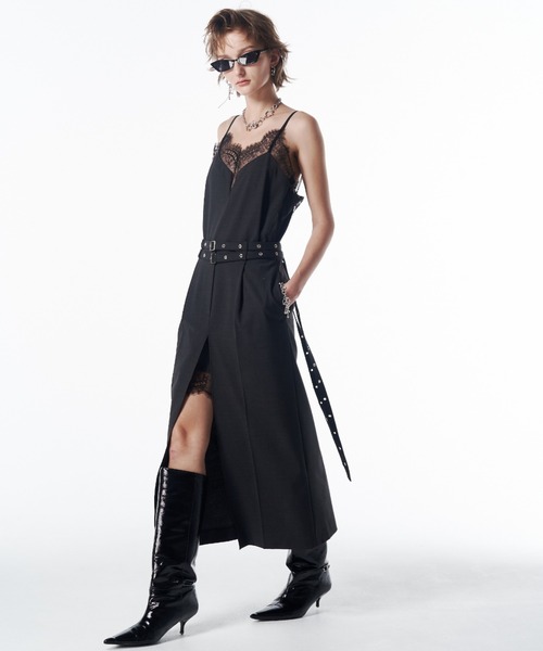 JOSE MOON（ジョゼムーン） ドレス LACE TRIM WOOL DRESS/レーストリム