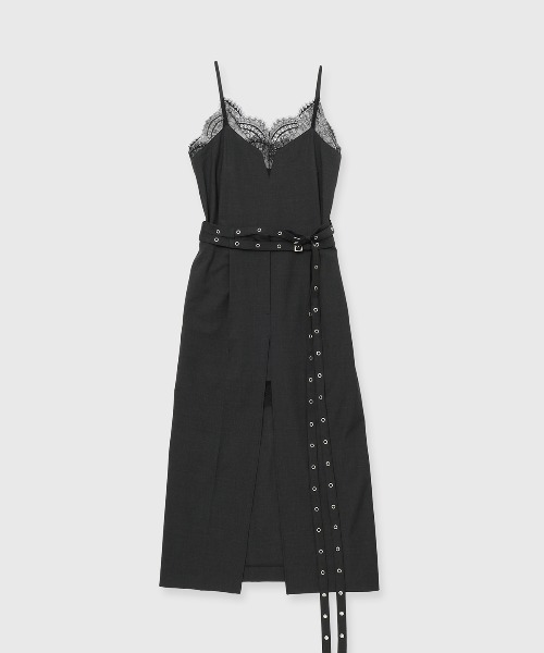 JOSE MOON（ジョゼムーン） ドレス LACE TRIM WOOL DRESS/レーストリム
