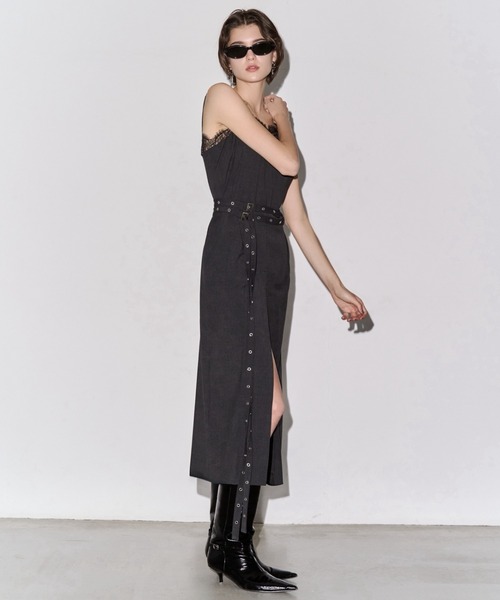 JOSE MOON（ジョゼムーン） ドレス LACE TRIM WOOL DRESS/レーストリム