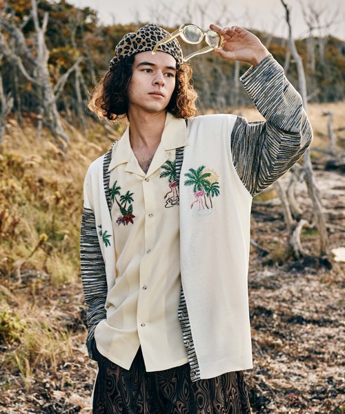 glamb 刺繍デザイン カーディガン Lサイズ glamb（グラム） カーディガン L ホワイト メンズ : ZOZOTOWN Yahoo!店