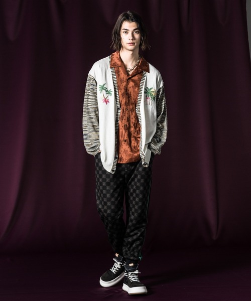 【未使用に近い】glamb ハウンドトゥースカーディガン　L ワインカラー glamb（グラム） カーディガン L ホワイト メンズ : ZOZOTOWN Yahoo!店