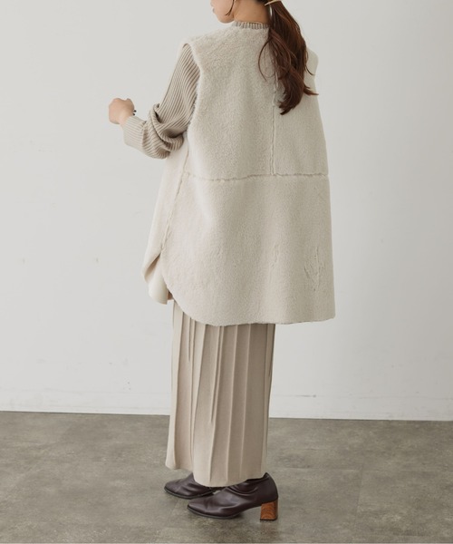 「Thevon」 ニットワンピース FREE グレイッシュベージュ レディース_画像8