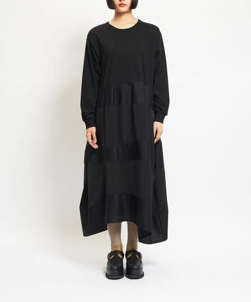 「gomme」 長袖ワンピース MEDIUM ブラック レディース_画像2