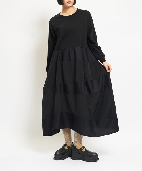 「gomme」 長袖ワンピース MEDIUM ブラック レディース_画像6