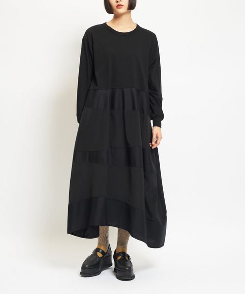 「gomme」 長袖ワンピース MEDIUM ブラック レディース_画像7