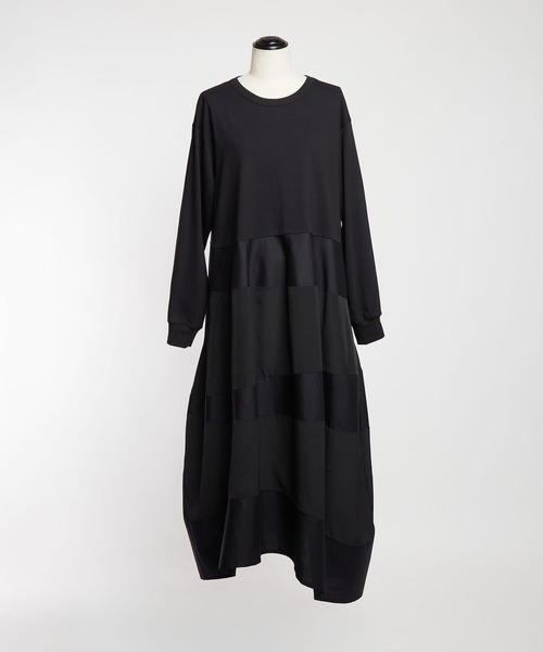 「gomme」 長袖ワンピース MEDIUM ブラック レディース_画像9