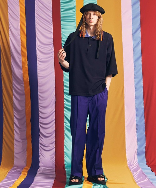 MAISON SPECIAL ブラックポロシャツ サイズ1 MAISON SPECIAL ブラック