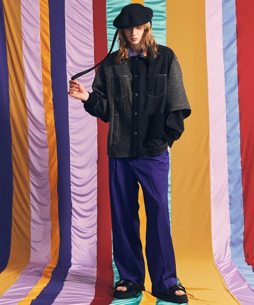 MAISON SPECIAL（メゾンスペシャル） 長袖ポロシャツ 2 ブラック