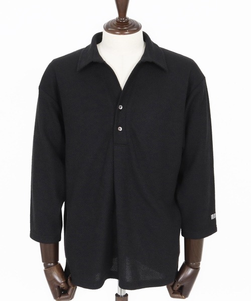 felkod（フィルコッド） 七分袖 シャツ ms6343-Waffle Mesh Tuck