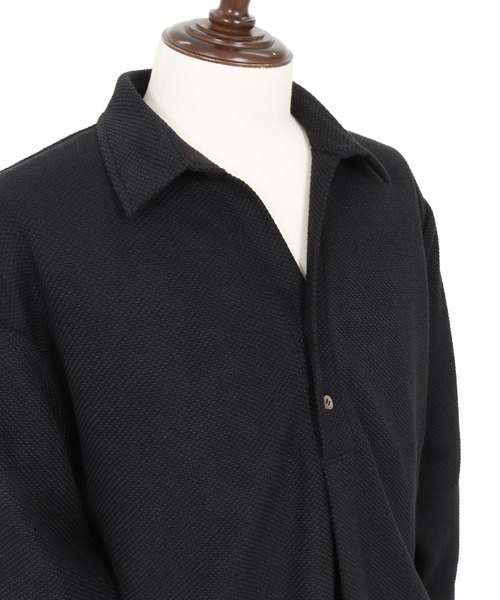 felkod（フィルコッド） 七分袖 シャツ ms6343-Waffle Mesh Tuck