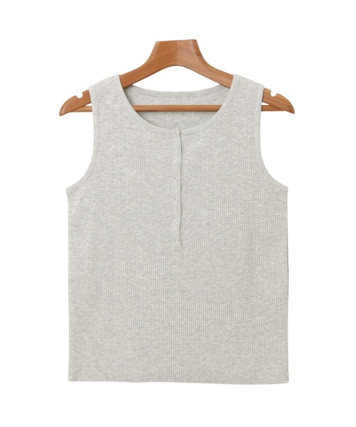 「andme」 「alma design」ノースリーブトップス M スミクロ レディース_画像6