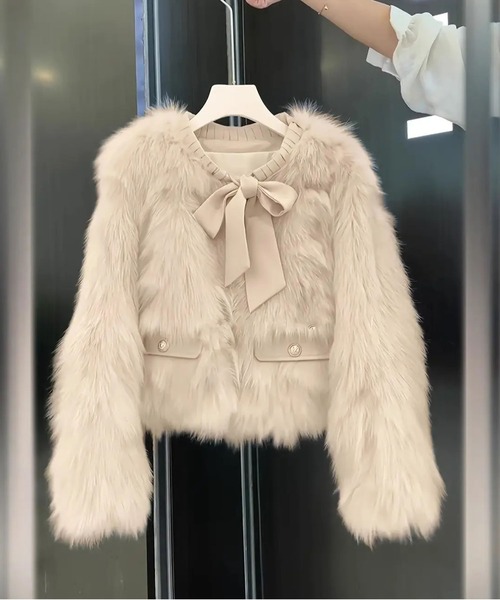 おしゃれ♡レディース毛皮ジャケット 超美品♡ MAISON DE THERESE（メゾン ド テレーズ） コート アウター キツネ毛