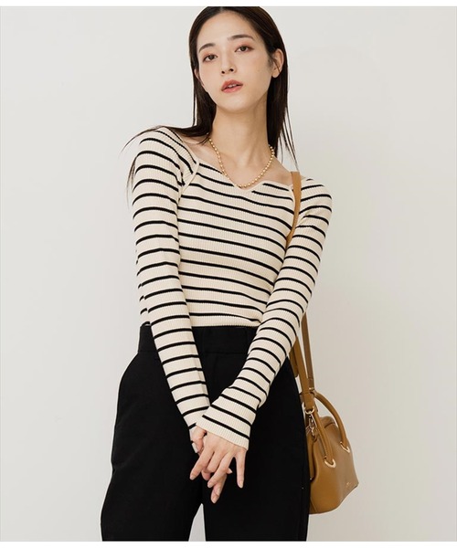 「ANAP」 長袖ニット FREE ブラック レディース_画像8