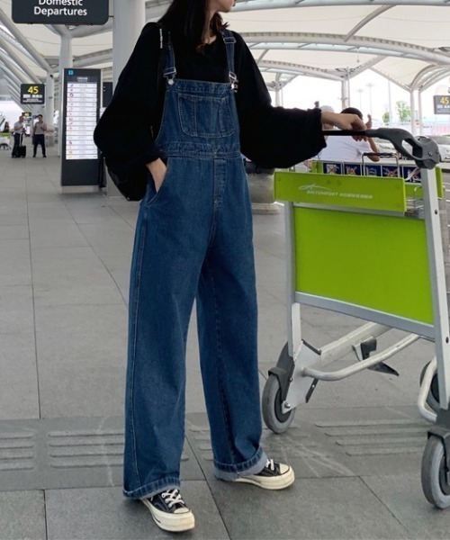 「NANEA」 オーバーオール MEDIUM ネイビー レディース_画像7