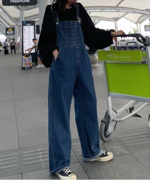 「NANEA」 オーバーオール MEDIUM ネイビー レディース_画像8