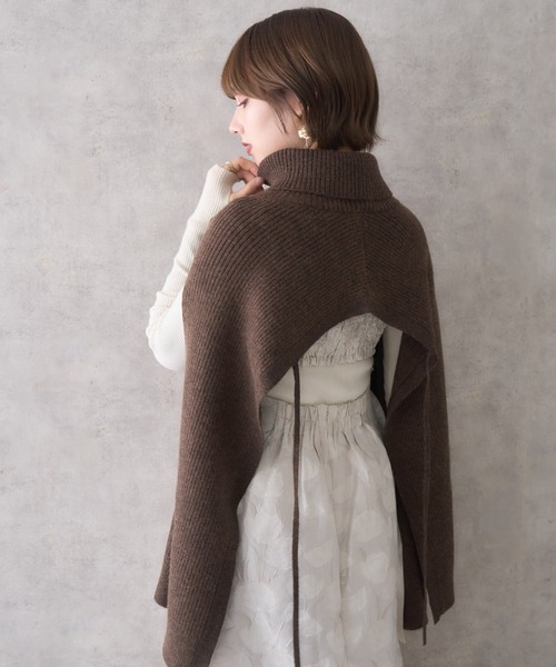 「mellowneon」 ニットベスト FREE ブラウン レディース_画像3