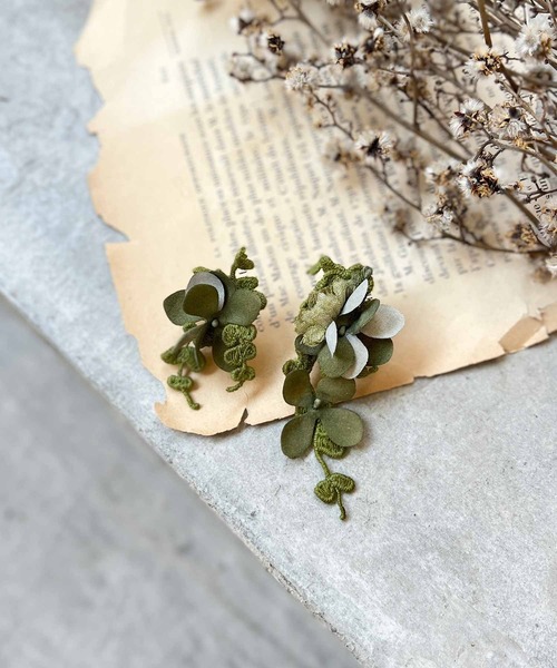 「m.soeur」 イヤリング（両耳用） FREE ワインレッド レディース_画像5