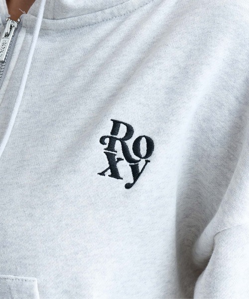 「ROXY」 ジップアップパーカー LARGE ブラウン レディース_画像6