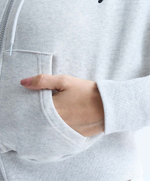 「ROXY」 ジップアップパーカー LARGE ブラウン レディース_画像8