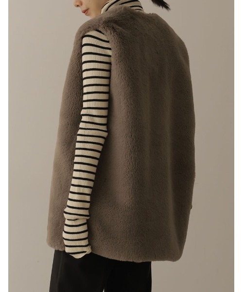 「Re:EDIT」 ベスト MEDIUM アイボリー レディース_画像7