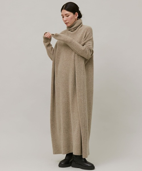「Curensology」 ニットワンピース FREE ベージュ レディース_画像2