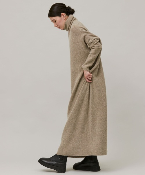 「Curensology」 ニットワンピース FREE ベージュ レディース_画像3