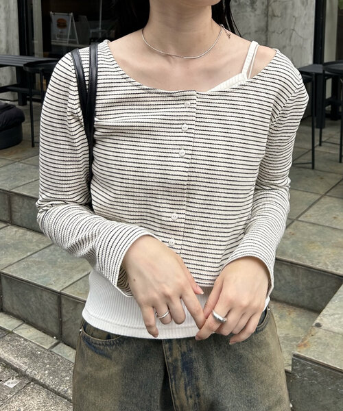 「mystic」 カーディガン FREE アイボリー レディース_画像3