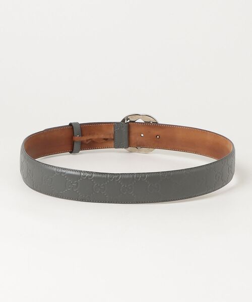 GUCCI（グッチ） インターロッキングG グッチシマ ベルト - グレー