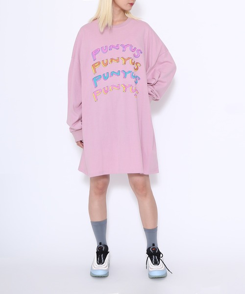 「PUNYUS」 長袖カットソー FREE スミクロ レディース_画像3