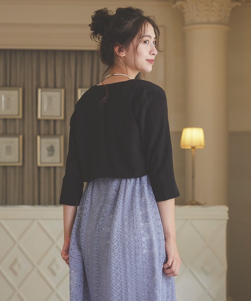 「Kana」 ノーカラージャケット M ブラック レディース_画像6