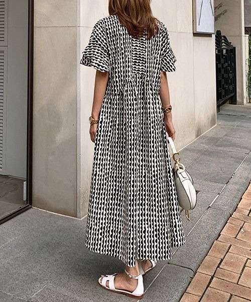 「a lot of love」 半袖ワンピース M ブルー レディース_画像4