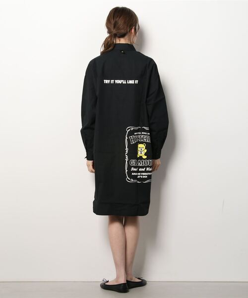 ヒステリック　オーバーサイズ　ミリタリーシャツワンピース HYSTERIC GLAMOUR（ヒステリックグラマー）の「TURN IT ON pt オーバー