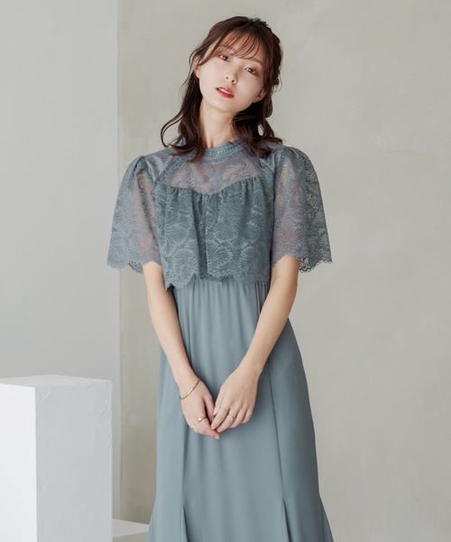 「niana」 半袖ワンピース M ダークカーキ レディース_画像2