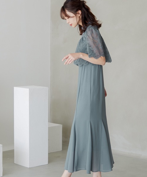 「niana」 半袖ワンピース M ダークカーキ レディース_画像5
