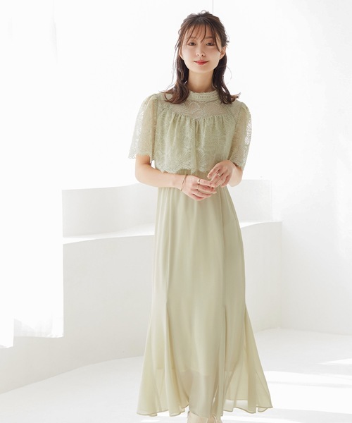 「niana」 半袖ワンピース M ダークカーキ レディース_画像9