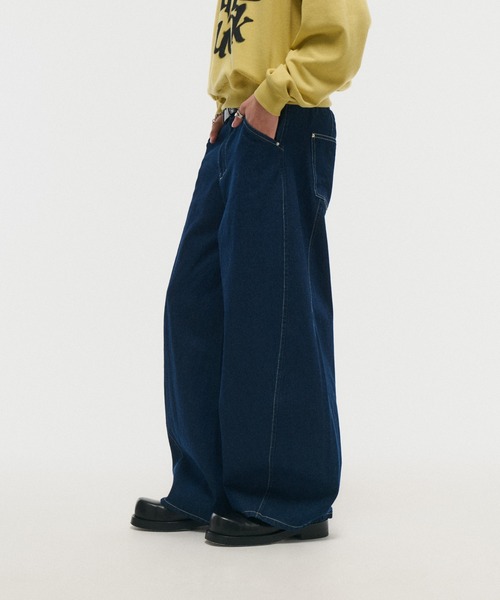ワイドパンツ ジーンズ WIDE DENIM PANTS / ワイドデニムパンツ バレル 