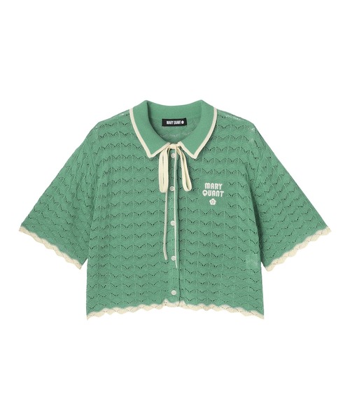 「MARY QUANT」 ニットカーディガン M グリーン レディース_画像6