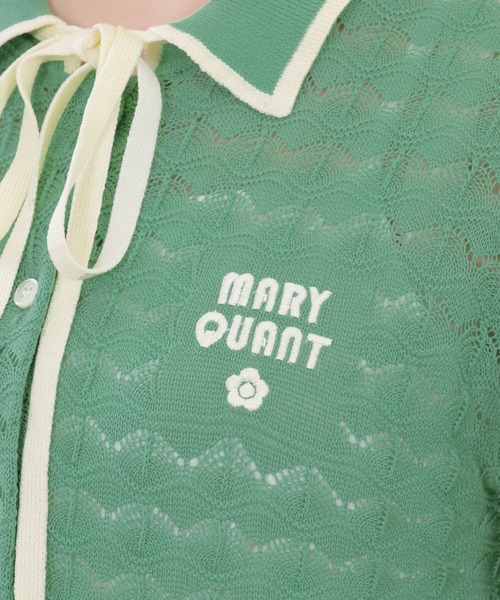 「MARY QUANT」 ニットカーディガン M グリーン レディース_画像8