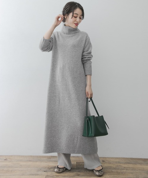 「F by ROSSO」 ニットワンピース FREE ベージュ レディース_画像2