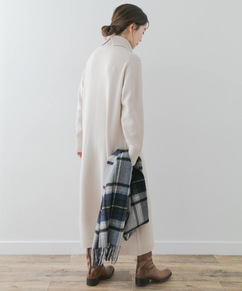 「F by ROSSO」 ニットワンピース FREE ベージュ レディース_画像3