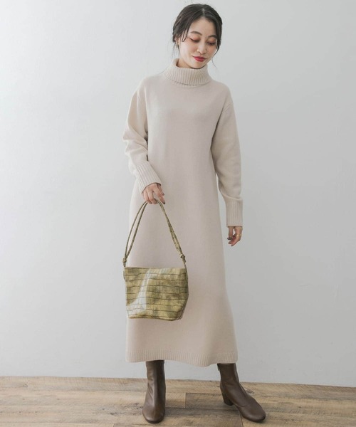 「F by ROSSO」 ニットワンピース FREE ベージュ レディース_画像4