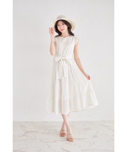 「tocco closet」 ノースリーブワンピース M アイボリー レディース_画像2