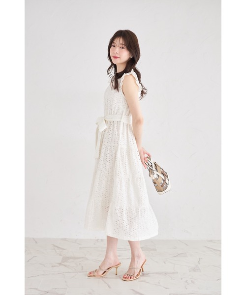 「tocco closet」 ノースリーブワンピース M アイボリー レディース_画像5