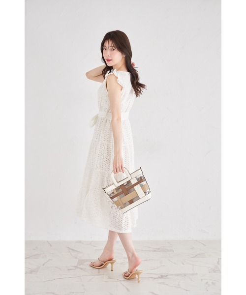 「tocco closet」 ノースリーブワンピース M アイボリー レディース_画像7