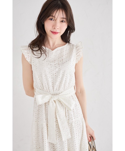 「tocco closet」 ノースリーブワンピース M アイボリー レディース_画像9