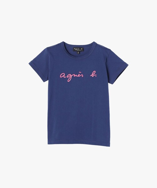 agnes b.（アニエスベー） tシャツ キッズ ロゴ コットン 半袖 Tシャツ 