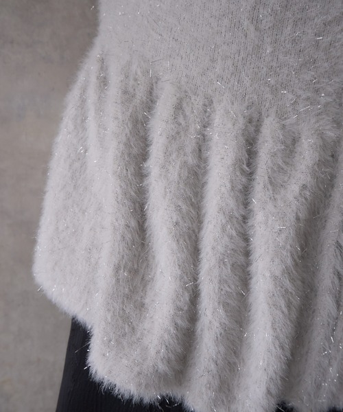 「mellowneon」 ニットカーディガン FREE チャコールグレー レディース_画像2