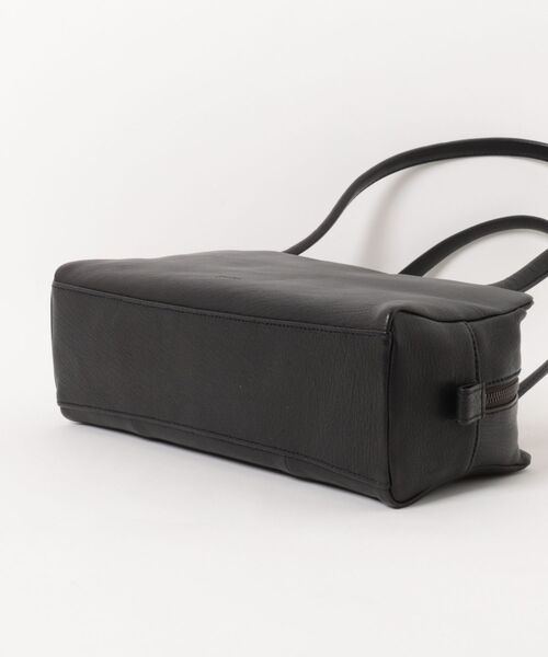 【美品✨ゴートベーシック/横長】ゲンテン　トートバッグ　ブラック　レザー　人気 genten（ゲンテン） ボストンバッグ ゴートベーシック 横長ボストン