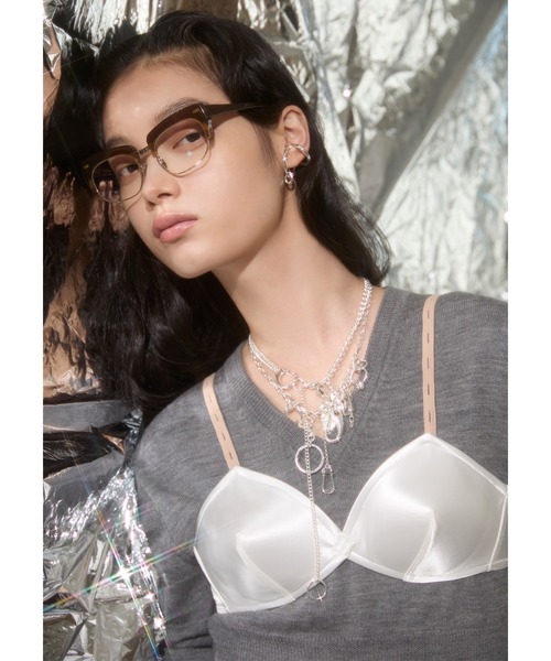 ネックレス キー モチーフ タグ ネックレス / Key motif tag necklace レディースの画像