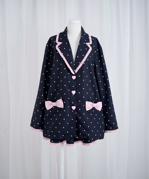⭐︎お抹茶ミュベール⭐︎今季ピンキングフリルジップジャケット TSURU by Mariko Oikawa（ツルバイマリコオイカワ） Tsuru by Mariko